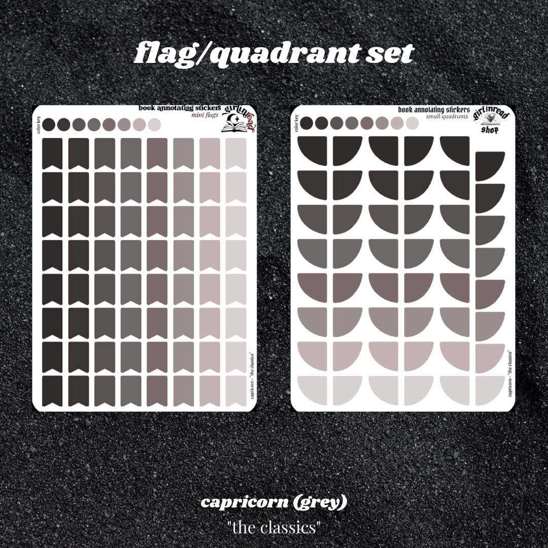 monochrome palette book annotating tabs