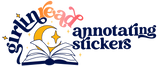 girlinread annotating stickers
