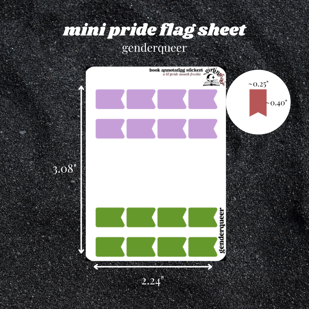 pride flag tab sheets