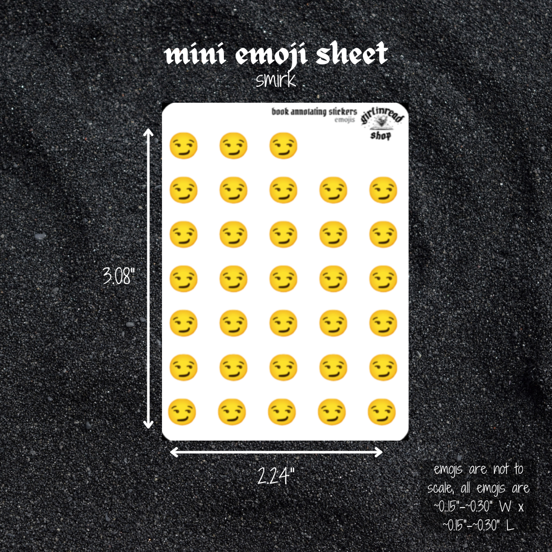 mini emoji sticker sheet