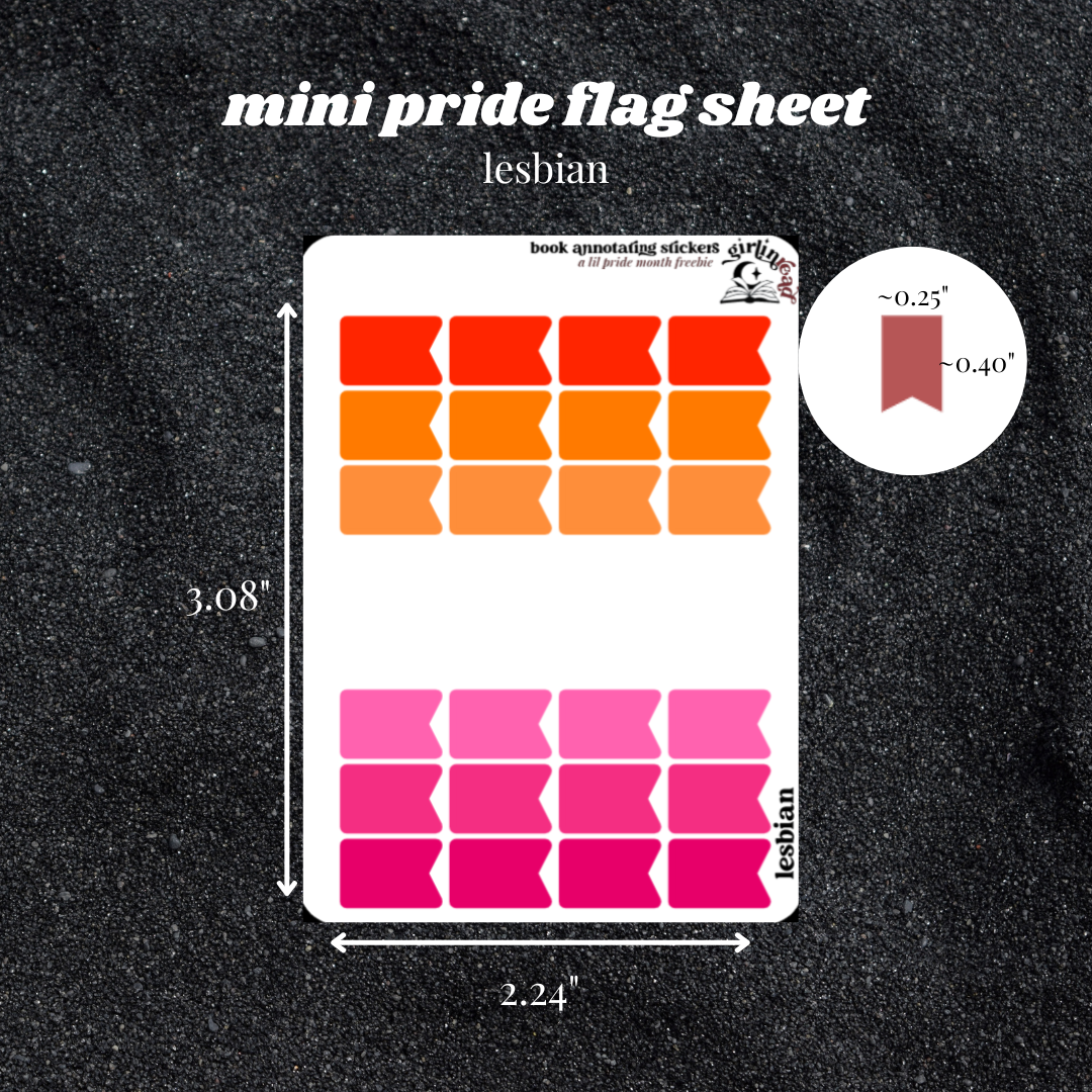 pride flag tab sheets