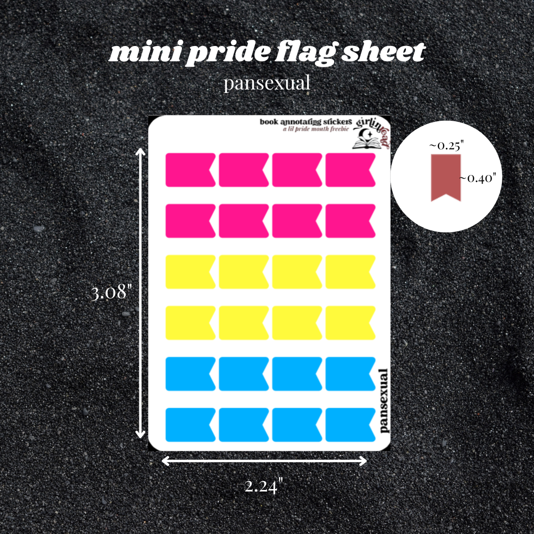 pride flag tab sheets