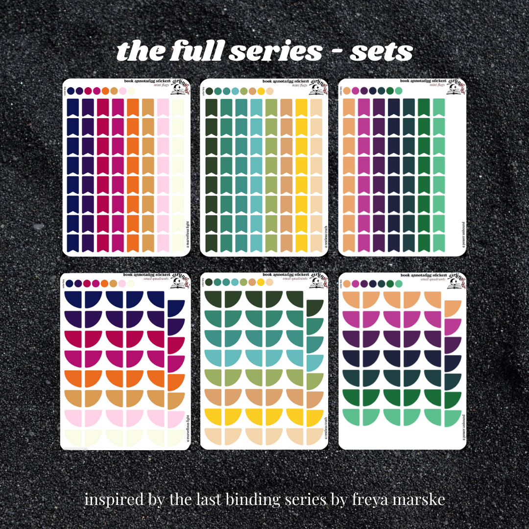 the last binding series (a marvellous light, a restless truth, a power unbound)