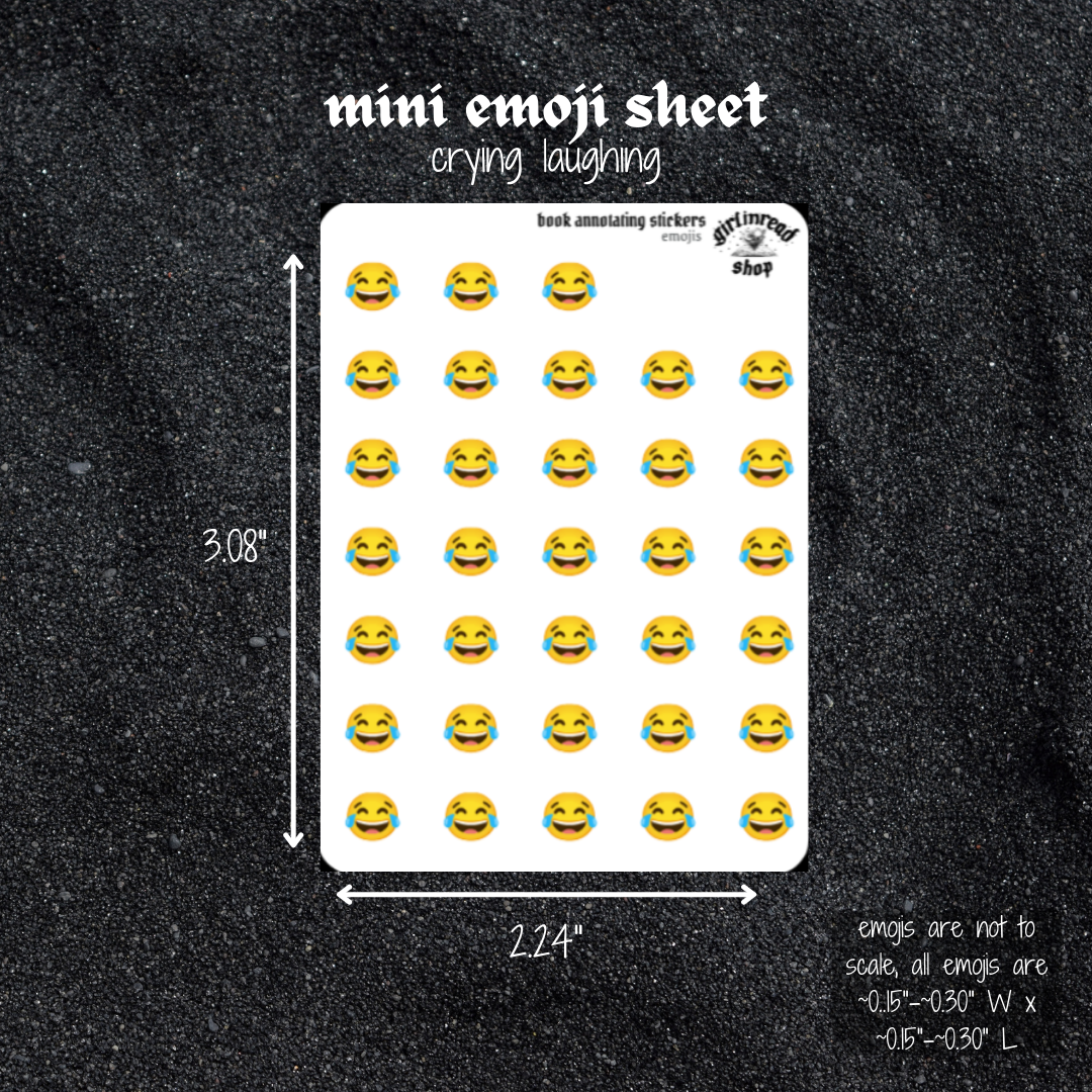 mini emoji sticker sheet