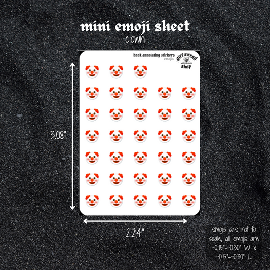 mini emoji sticker sheet