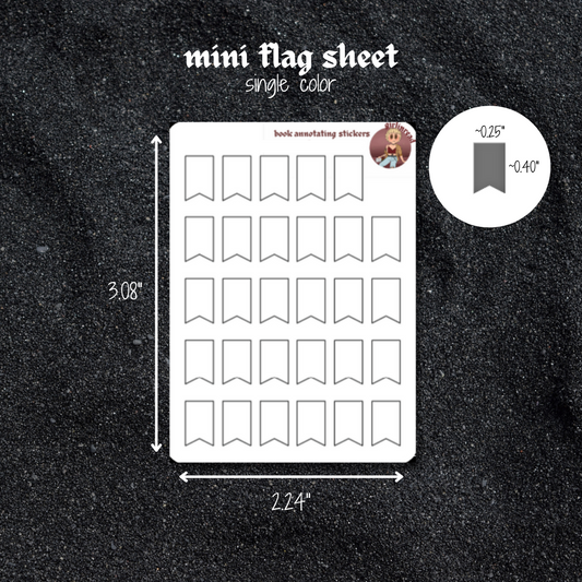 single color flag sticker sheet
