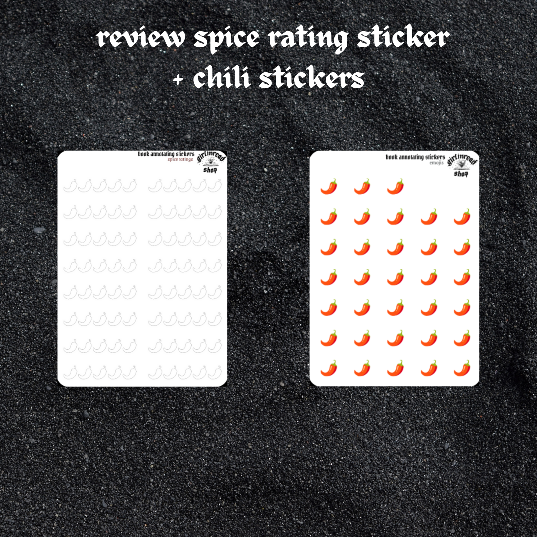 Book Journal, Book Rating, Spicy Rating Stickers -  Denmark