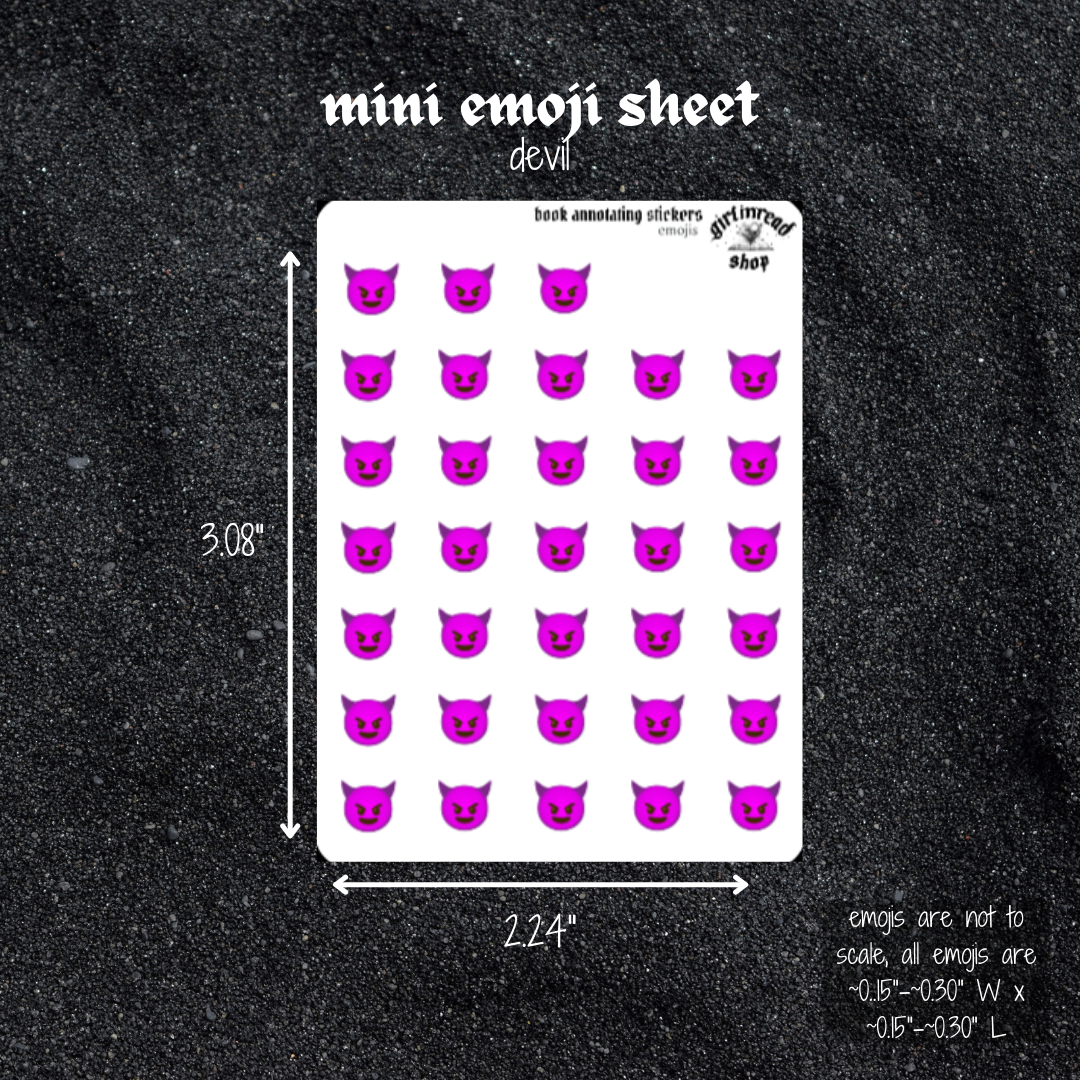 mini emoji sticker sheet