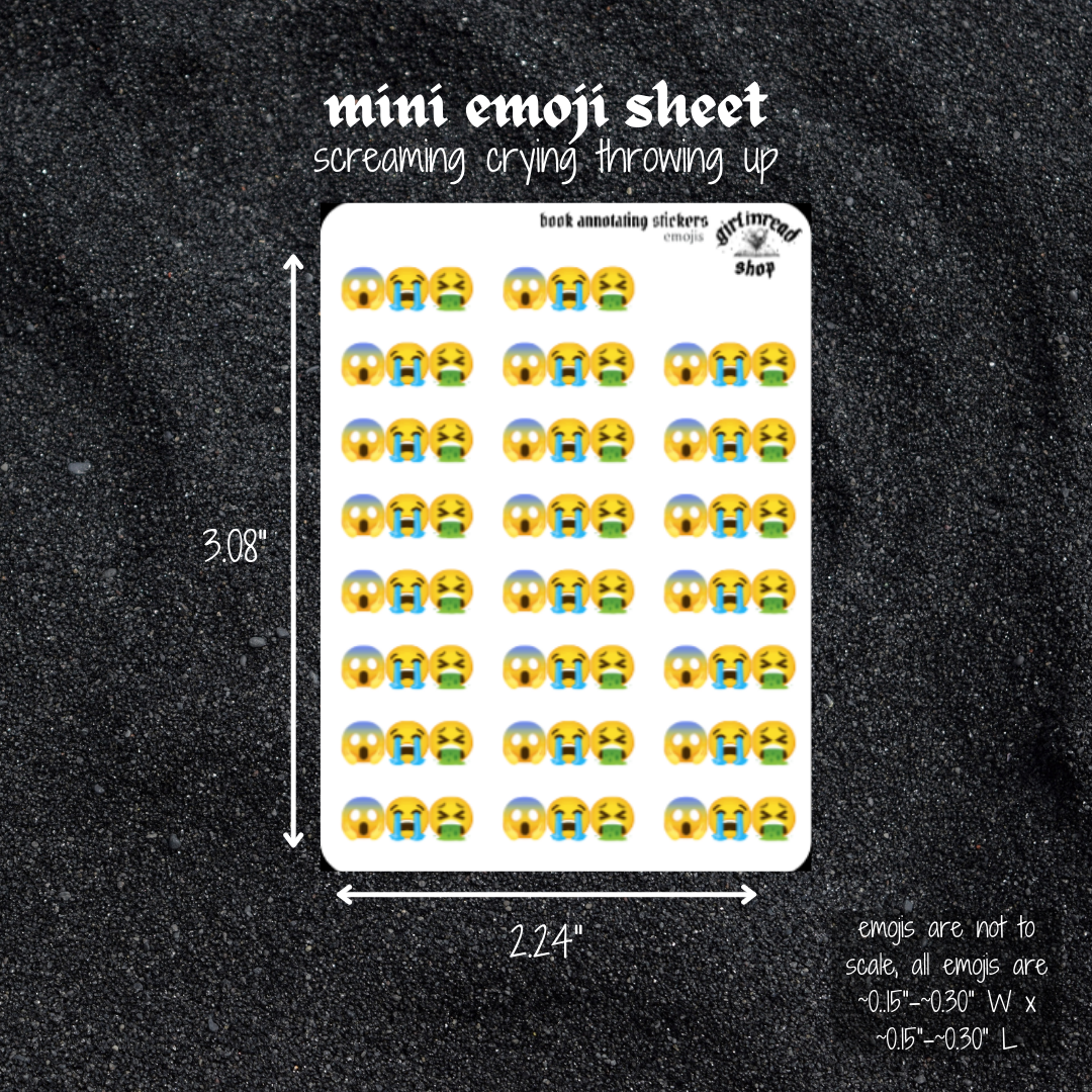 mini emoji sticker sheet