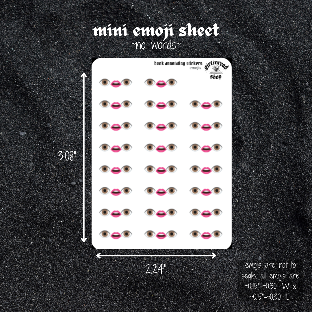 mini emoji sticker sheet
