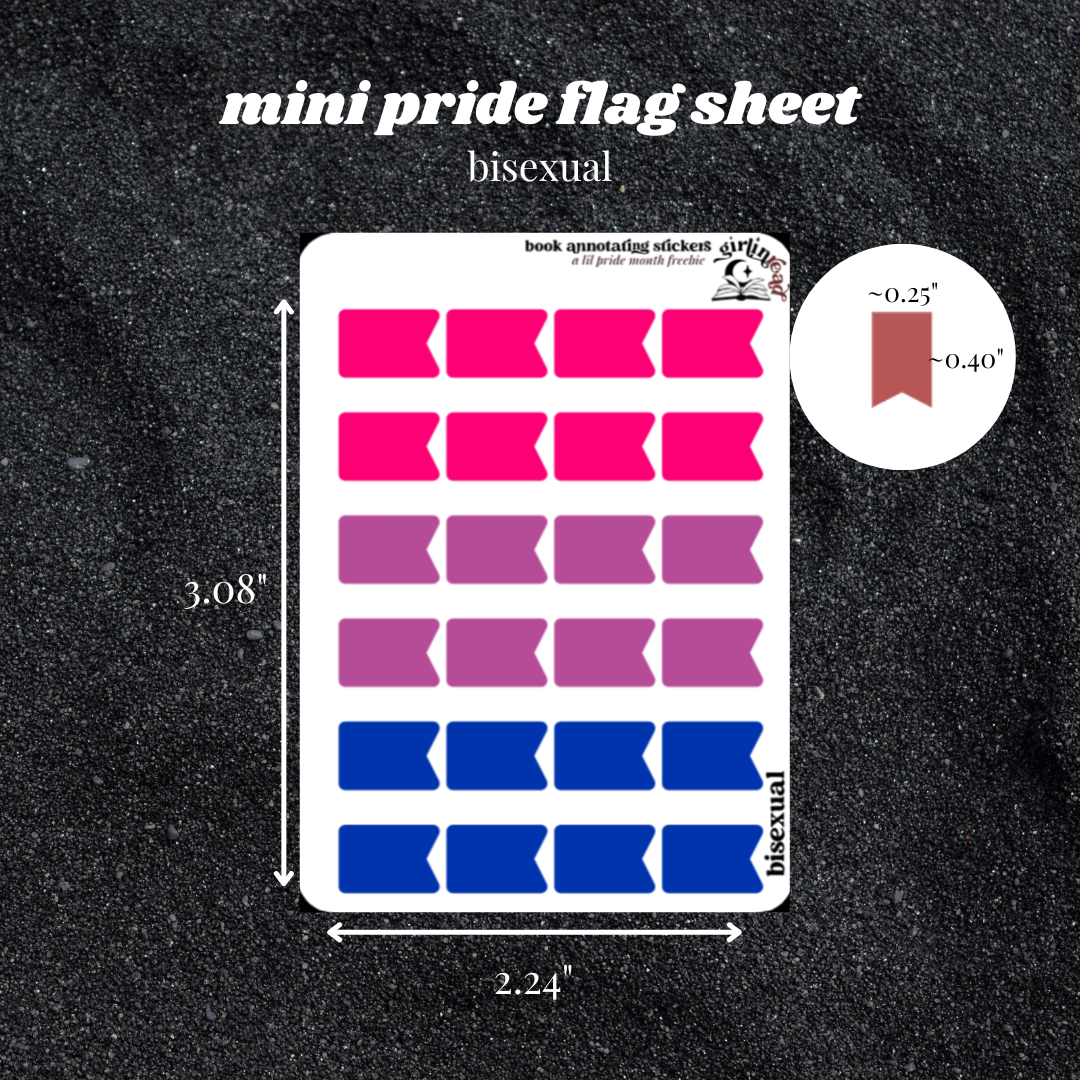 pride flag tab sheets