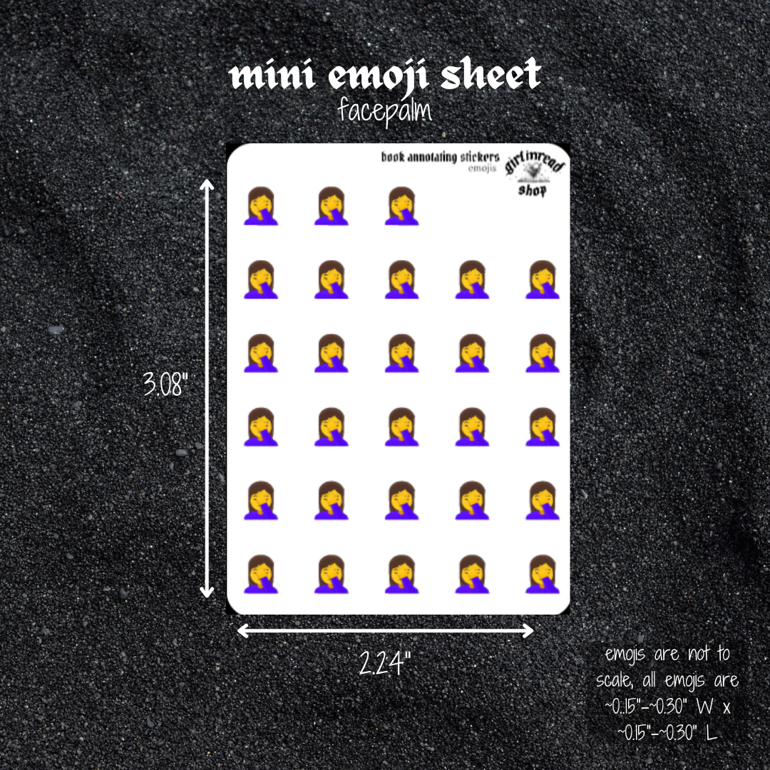mini emoji sticker sheet