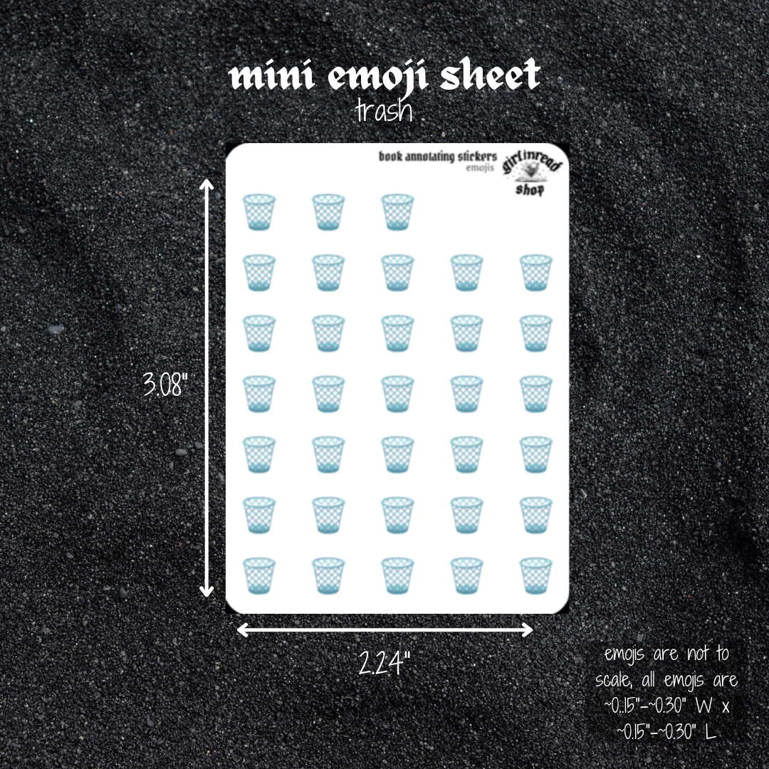 mini emoji sticker sheet