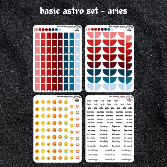 astro-themed book annotating sticker sets