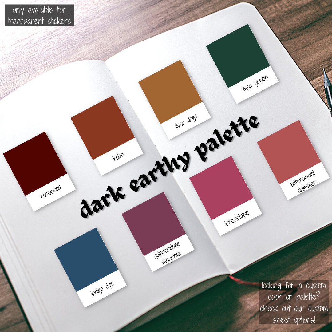 single color flag sticker sheet