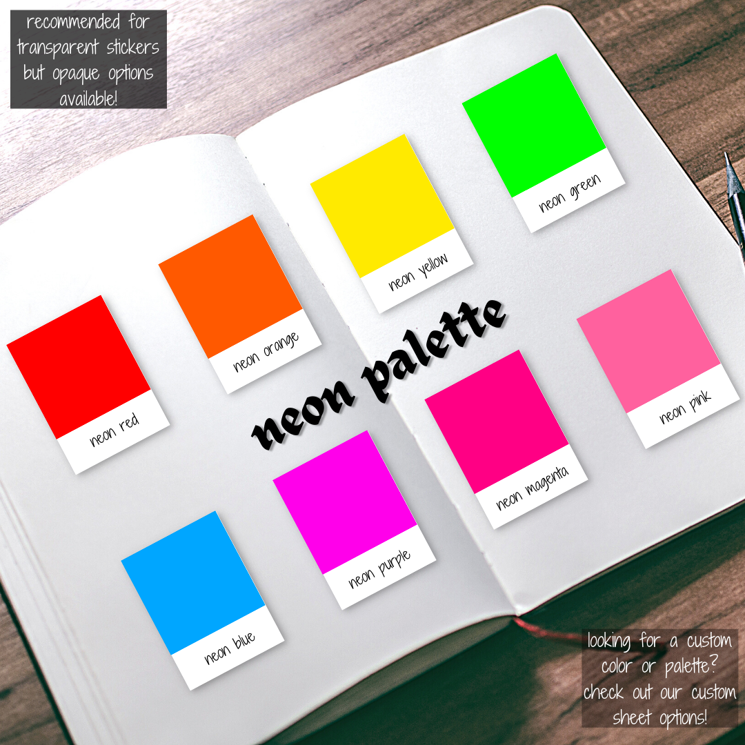 single color flag sticker sheet