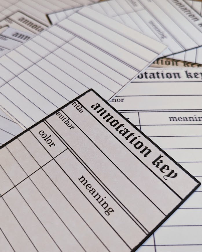 annotation keys & bookplates – girlinread annotating stickers