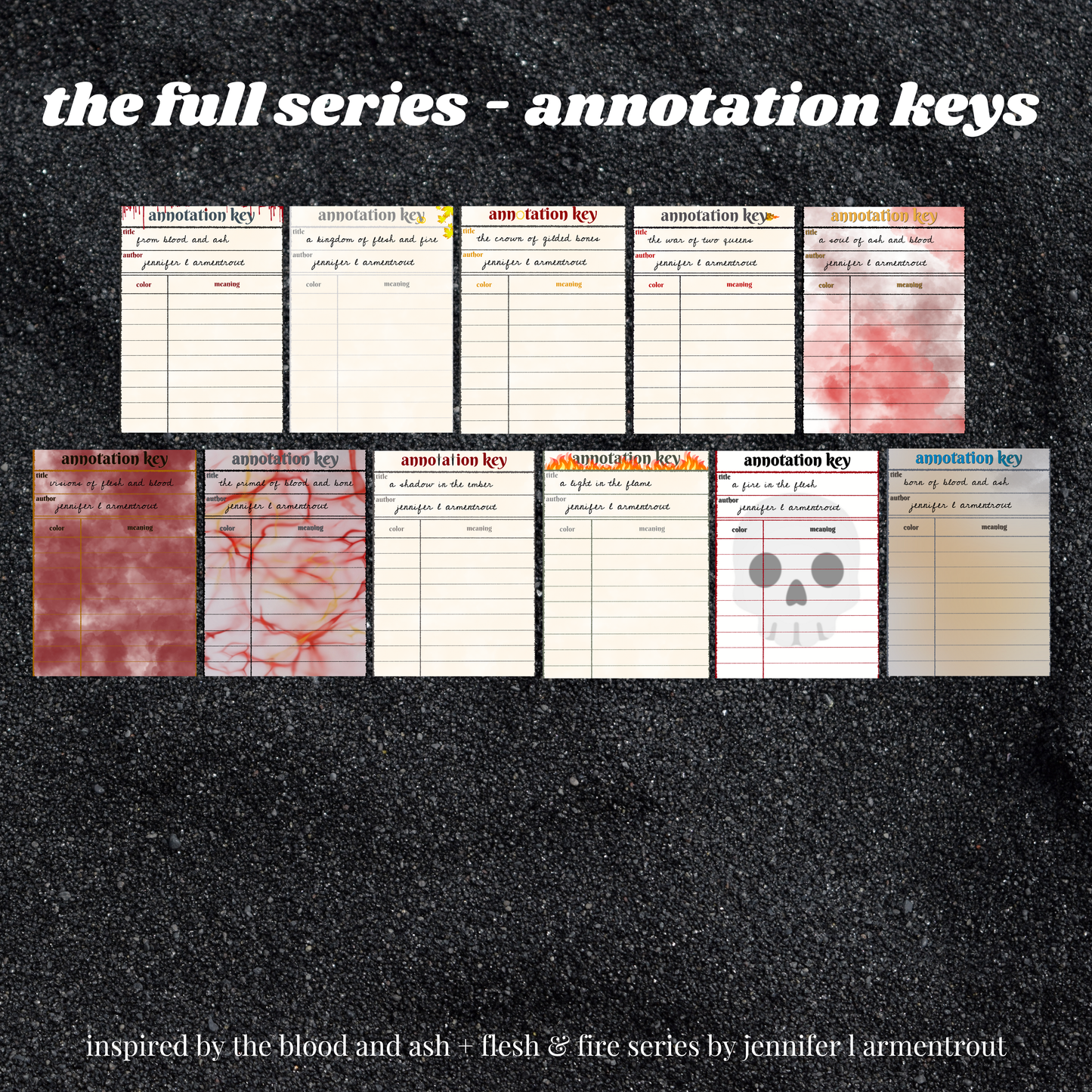 the blood and ash & flesh and fire series