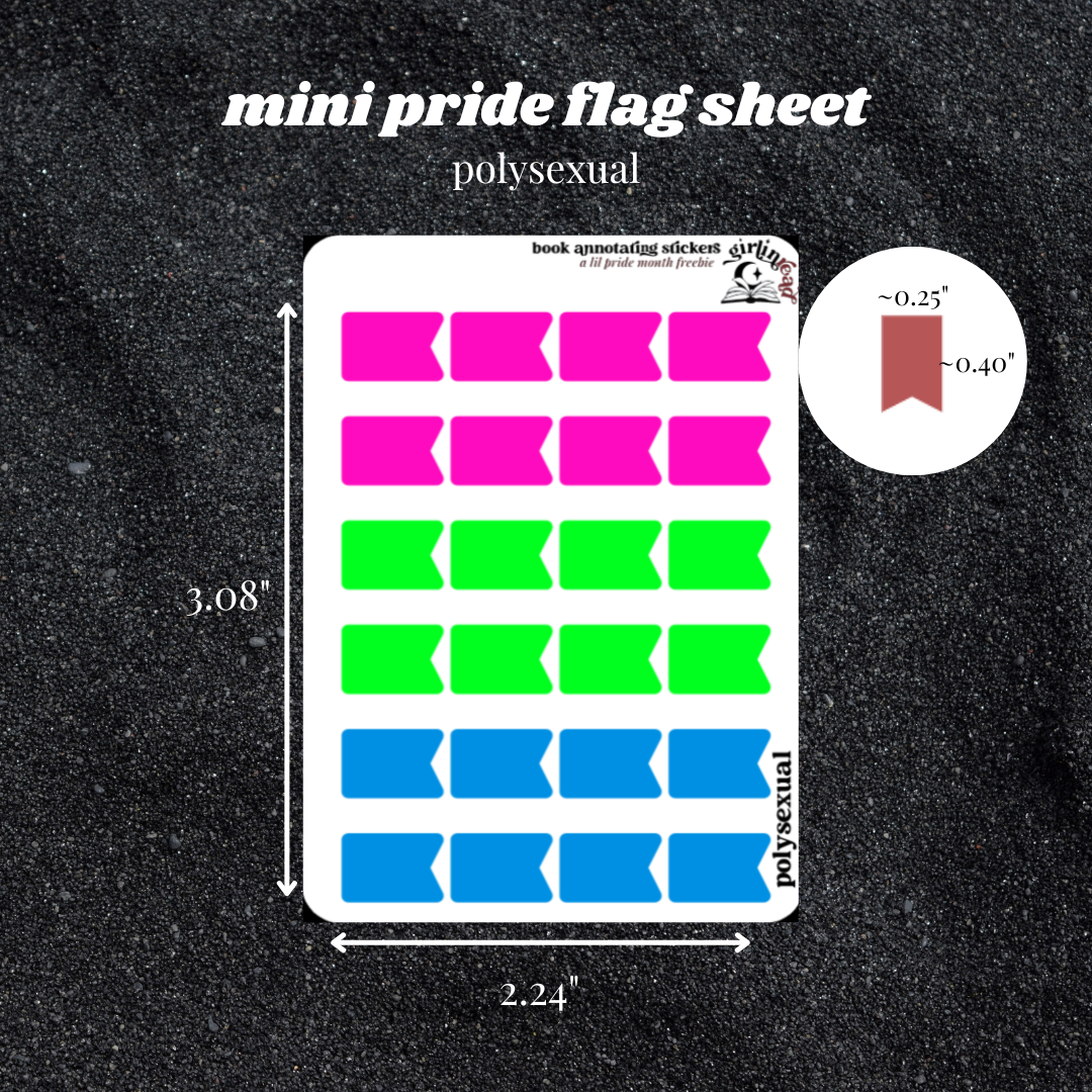 pride flag tab sheets