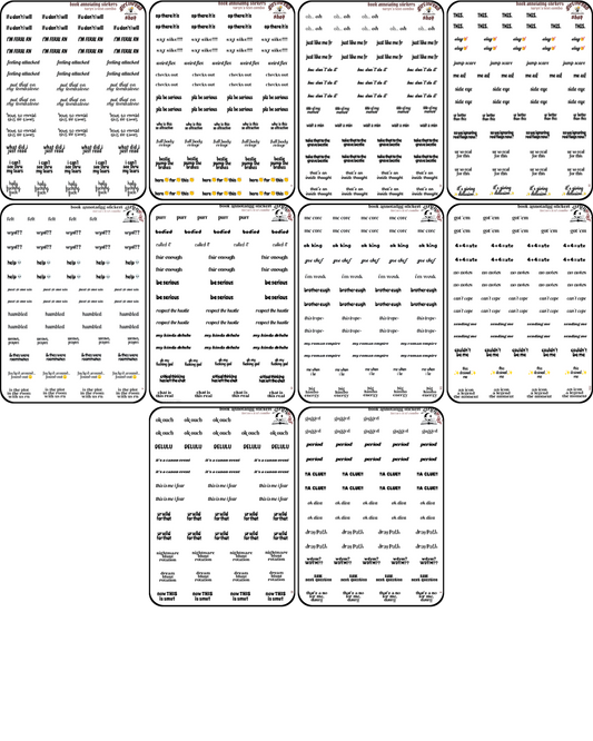 taryn's text sticker combo sheets