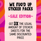 'we fuqd up' mystery sets (3x MEGA SALE)