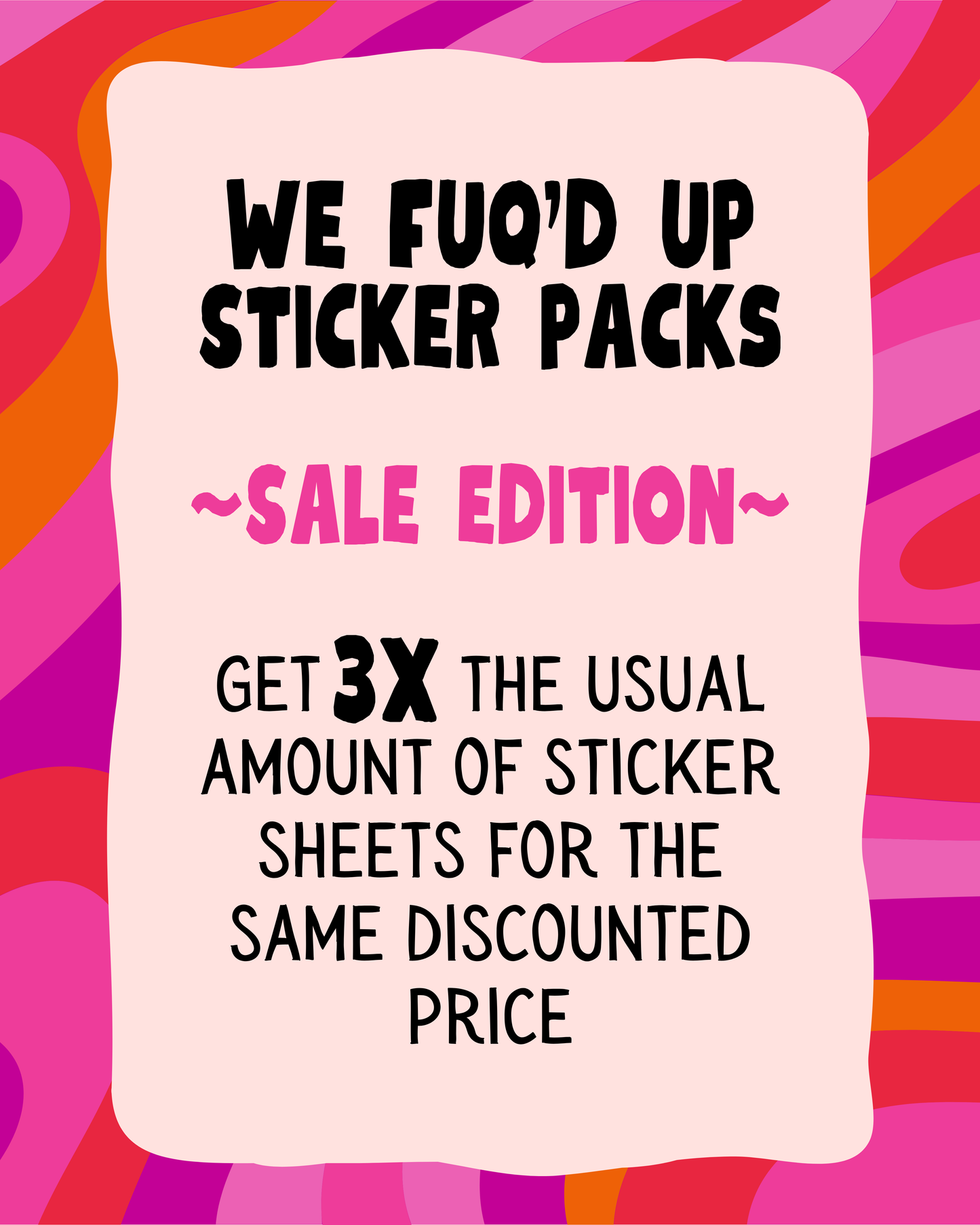'we fuqd up' mystery sets (3x MEGA SALE)