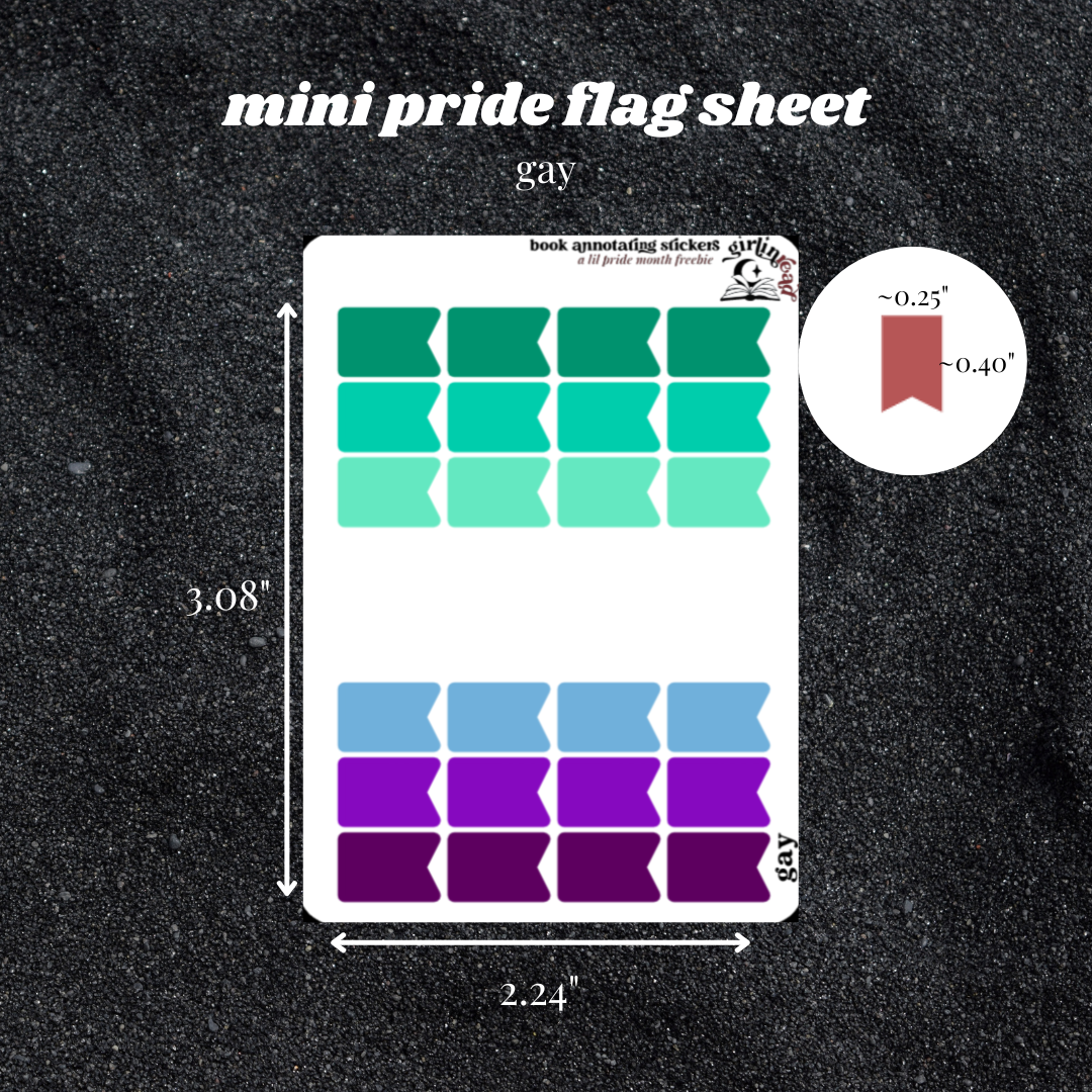 pride flag tab sheets