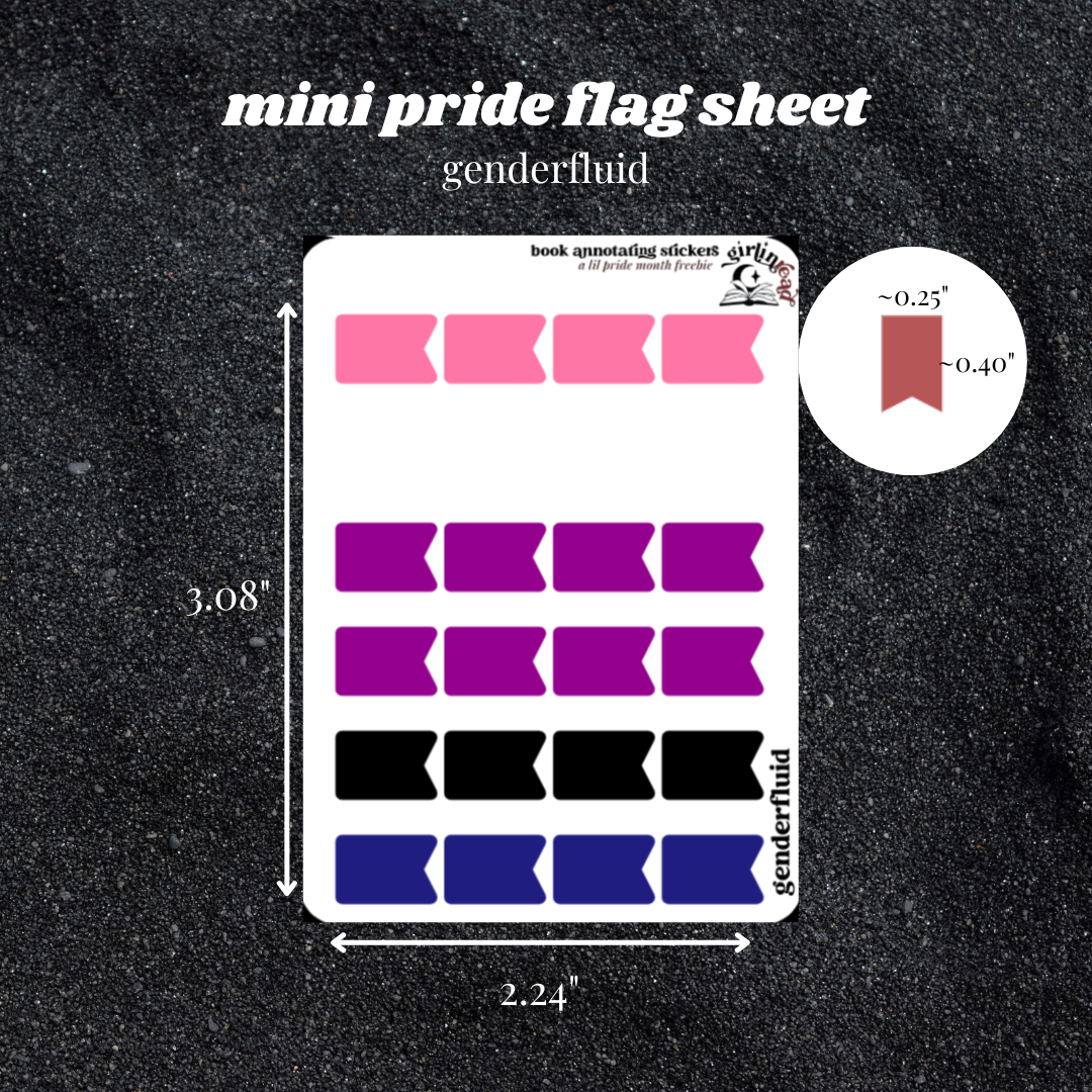 pride flag tab sheets