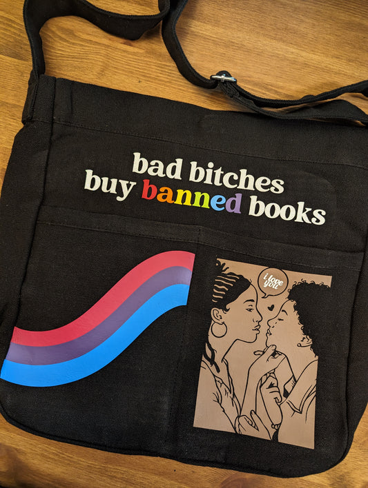 ~bad bitches buy banned books~ canvas tote bags