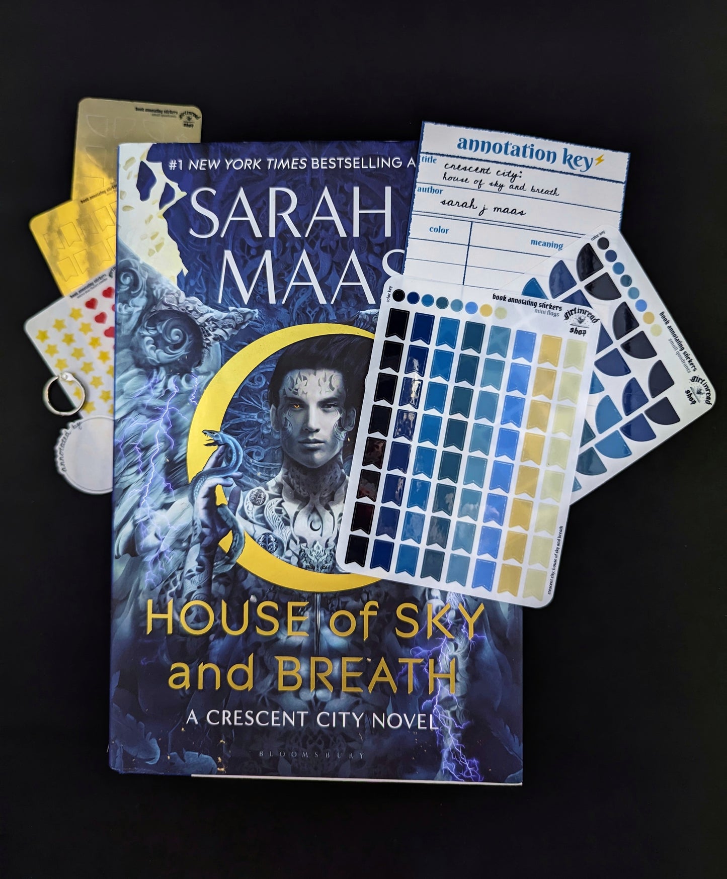 crescent city: house of sky and breath book annotating giftset (book included)