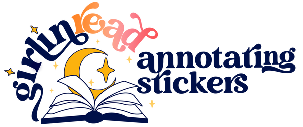 girlinread annotating stickers