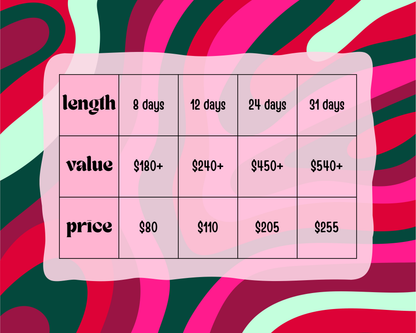 book annotating sticker advent calendars