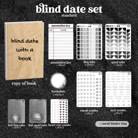 blind date with a book & annotating sticker sets