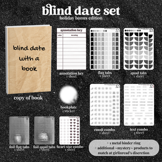 blind date with a book & annotating sticker sets