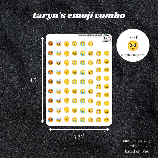 taryn's emoji sticker combo sheets