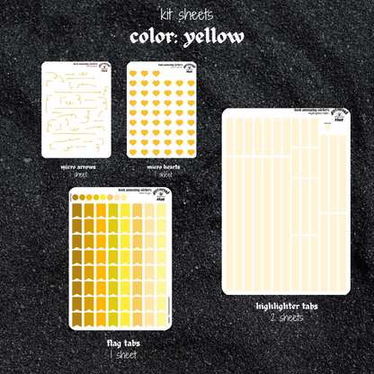 bestie book annotating sticker sets