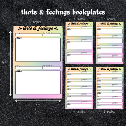 bestie book annotating sticker sets