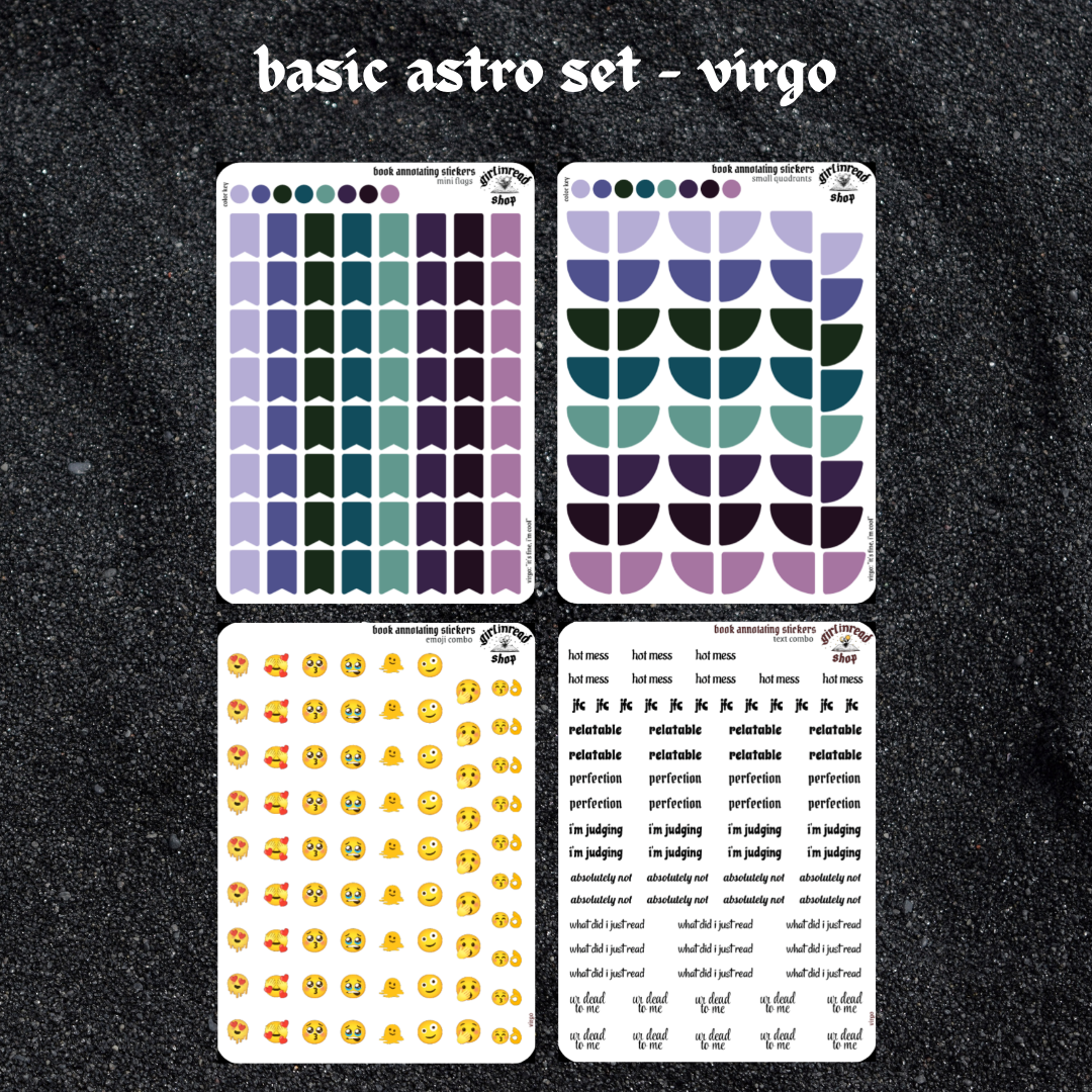 astro-themed book annotating sticker sets