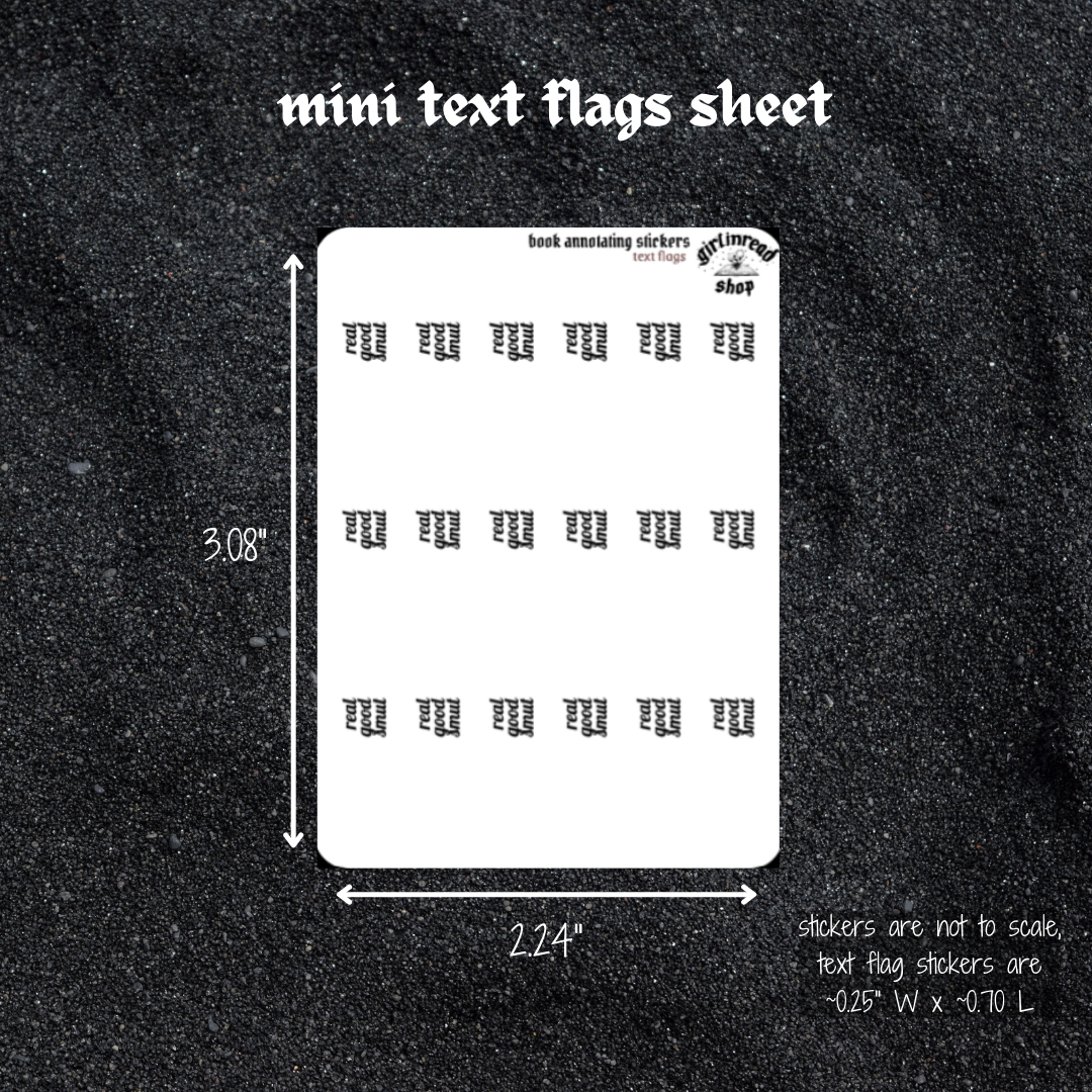 mini text flag stickers