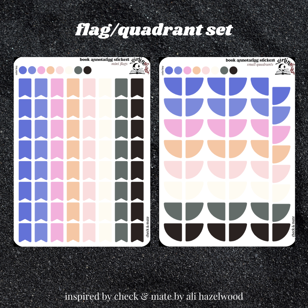 check & mate book tabs – girlinread annotating stickers