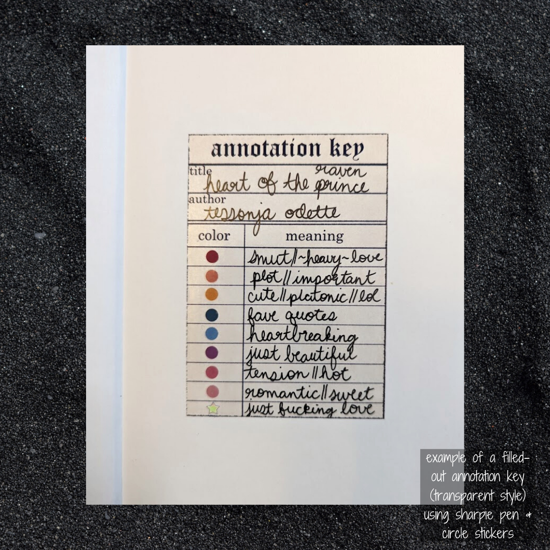 annotation key bookplate