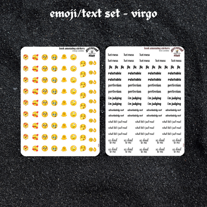 astro-themed book annotating sticker sets