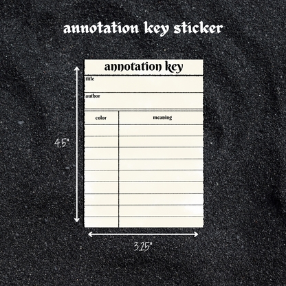 Annotation Supplies - Bookish Annotation Sticker