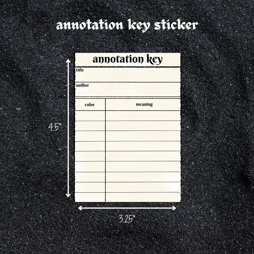 book annotating color key bookplate – girlinread annotating stickers