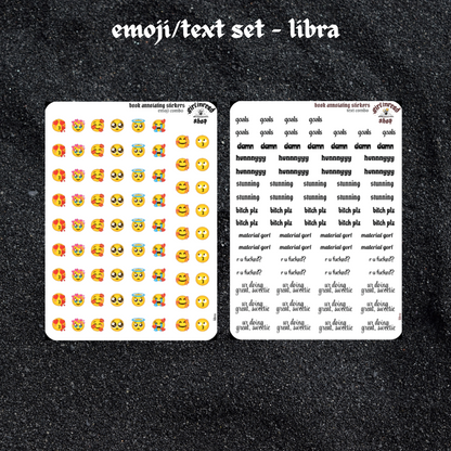 astro-themed book annotating sticker sets