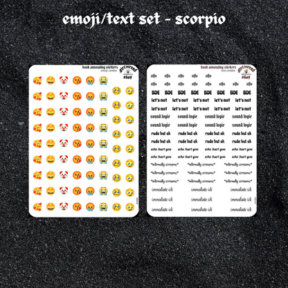 astro-themed book annotating sticker sets