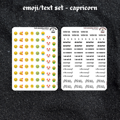 astro-themed book annotating sticker sets