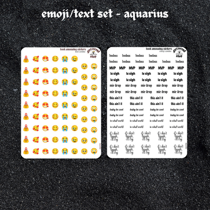 astro-themed book annotating sticker sets