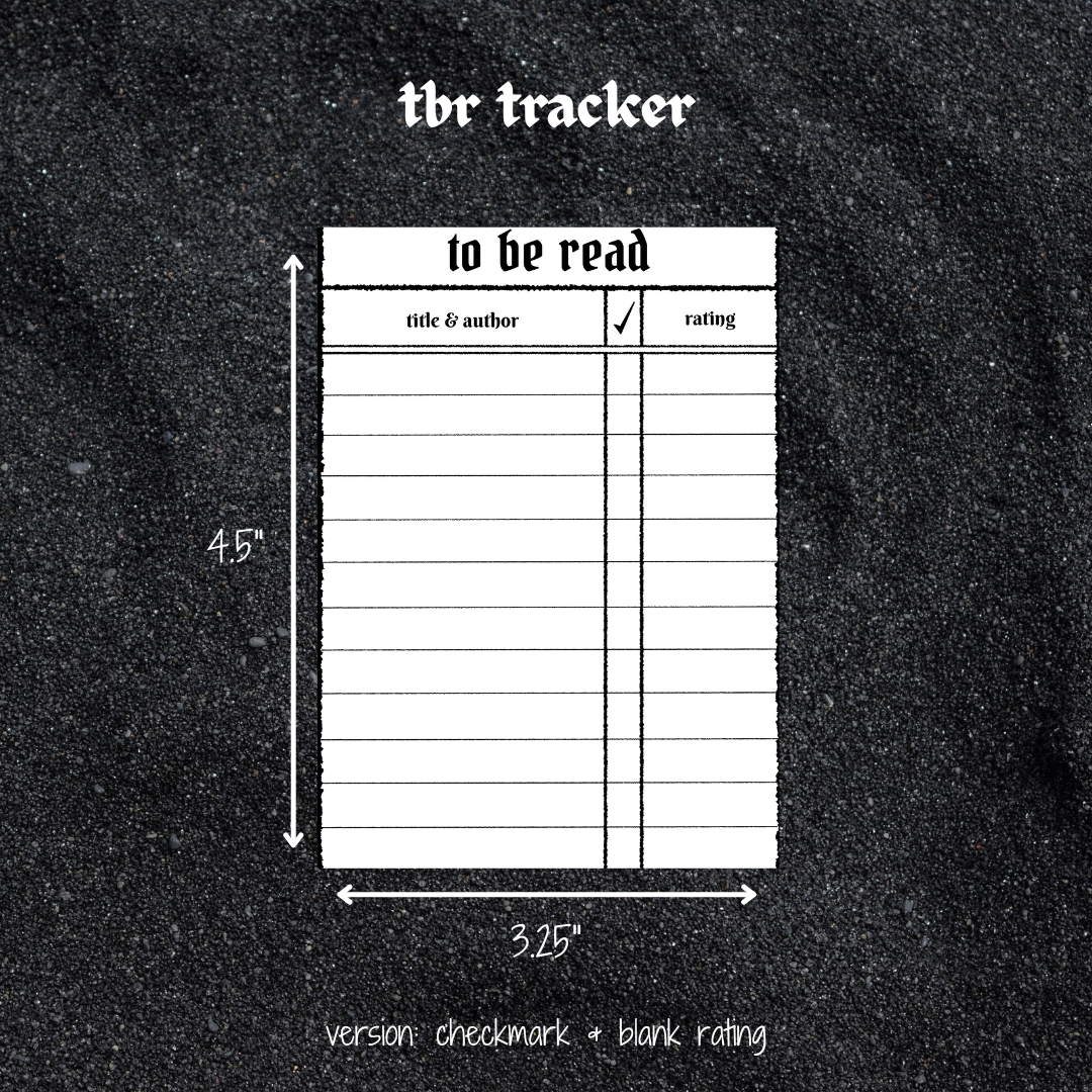 tbr tracker sticker