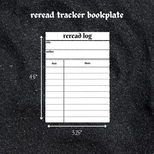 reread date tracker bookplate